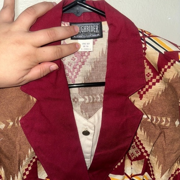Vtg roughriders womens‎ western blouse size Xs - Picture 6 of 6